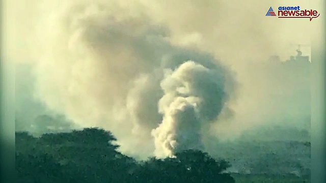 Bellandur lake fire Even firefighters are no match for the blaze