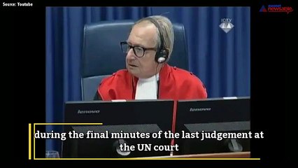 Shocking video: War general dies after swallowing poison in court