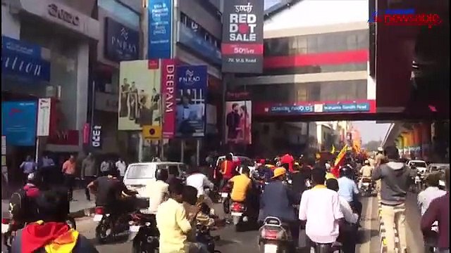 Karnataka Bandh: Pro-Kannada activists take out bike rally in deserted Bengaluru
