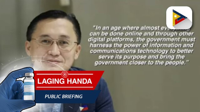 SB 1738 o E-Governance act, muling isinususlong ni Sen. Bong Go sa Senado