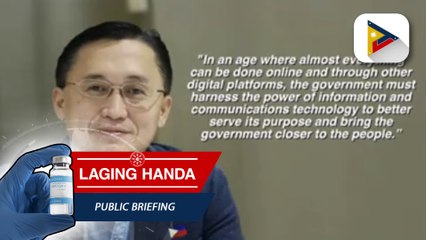 SB 1738 o E-Governance act, muling isinususlong ni Sen. Bong Go sa Senado