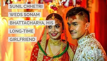 Sunil Chhetri weds Sonam Bhattacharya his long-time girlfriend