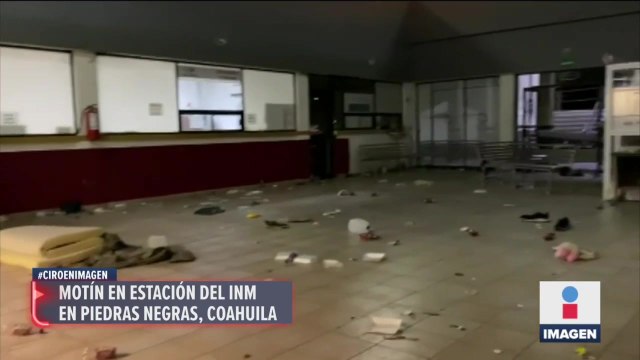 Migrantes provocan incendio en instalaciones del INM en Piedras Negras