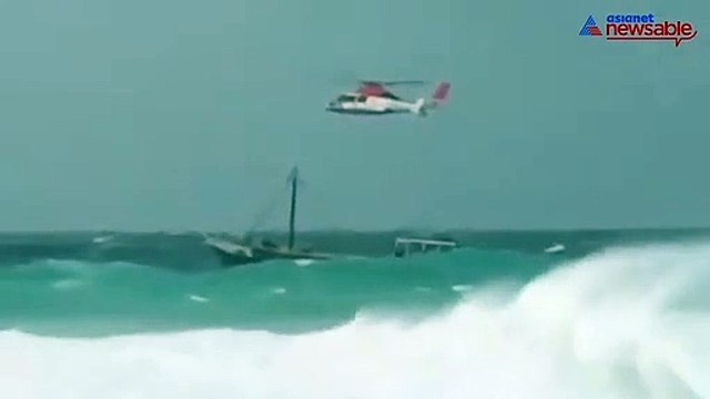 [Video] Cyclone Ockhi: Navy helicopters rescue 258 crew members from sinking ship