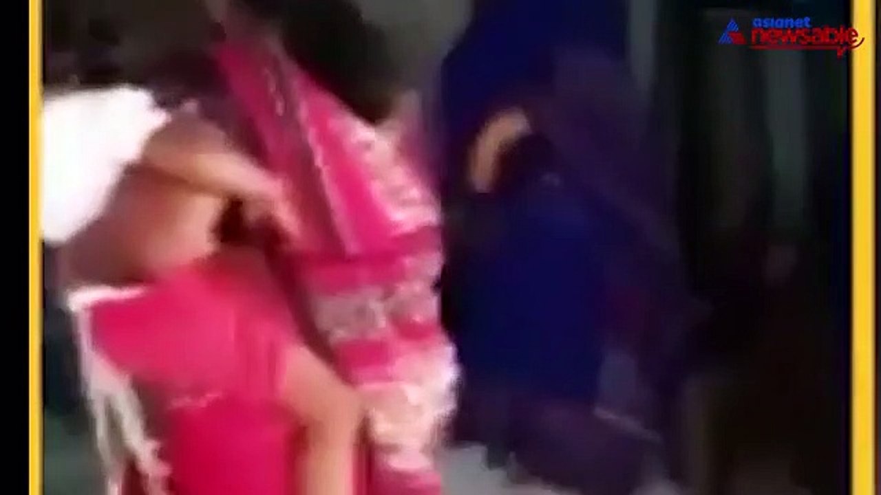 Telangana party leader Srinivas caught beating his wife ruthlessly