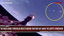 3 UFOs spotted below the International Space Station