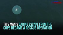 Man jumps into ocean to escape cops, gets threatened by shark instead