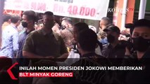 Momen Presiden Jokowi Bagikan BLT Minyak Goreng di Bogor, Sesekali Buka Masker