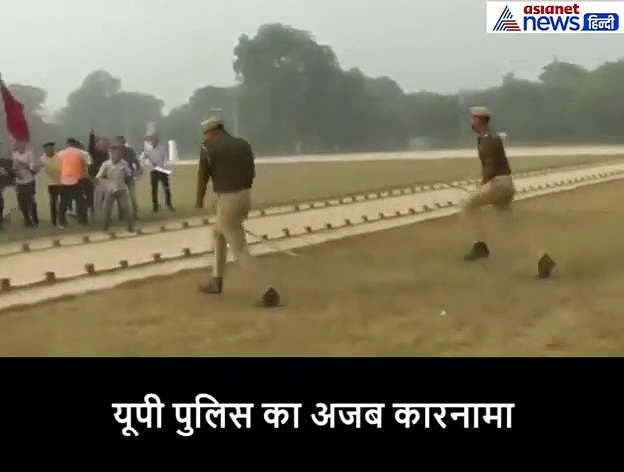 Video, ठांय ठांय वाली UP पुलिस का एक और कारनामा, अब डंडे को बनाया घोड़ा