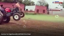 This farmer performs fascinating stunts with a 1 tonne tractor
