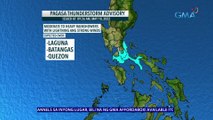 Thunderstorm advisory sa Laguna, Batangas, at Quezon | 24 Oras News Alert