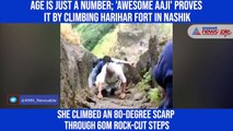 Netizens hail 'Awesome aaji' who climbed 80 degree-steep Harihar Fort