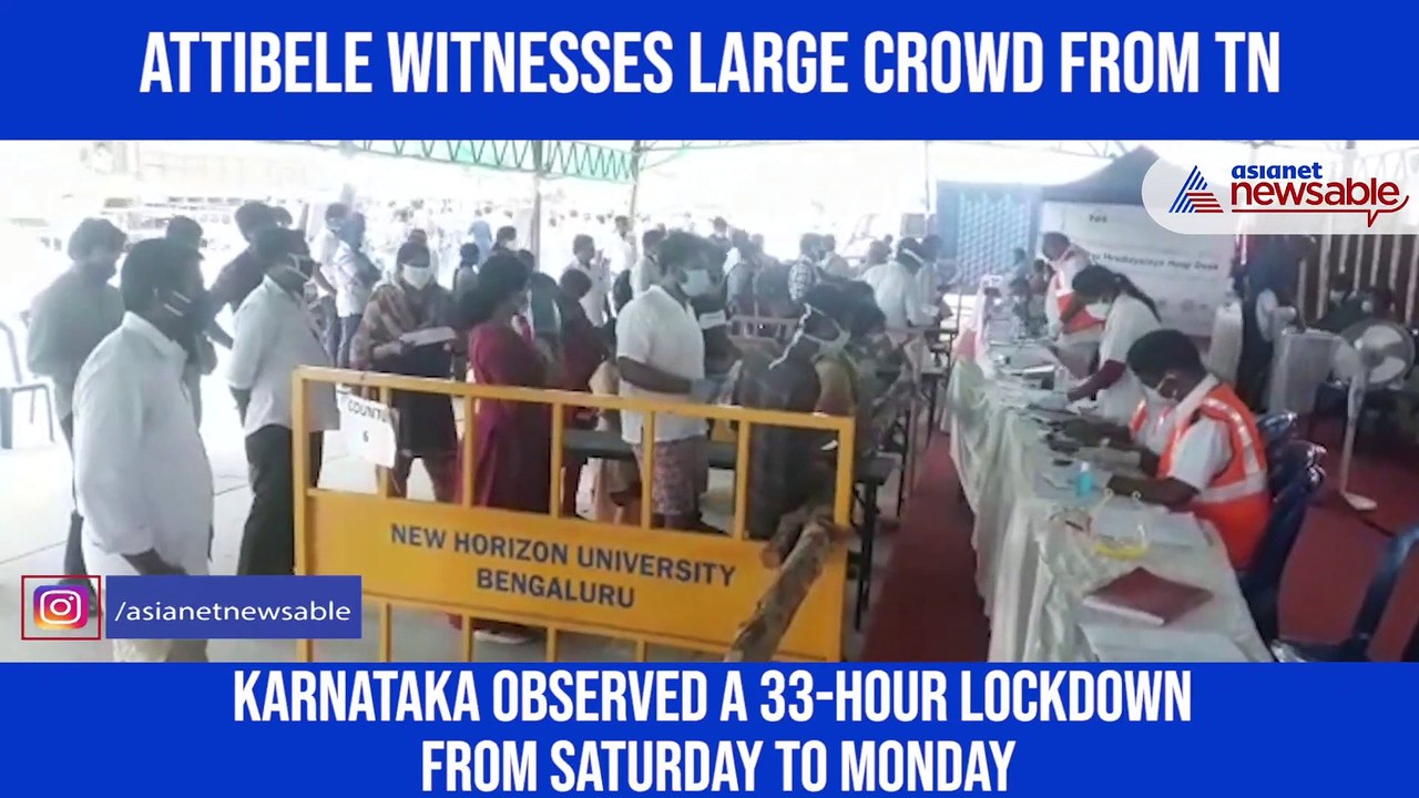 After Sunday lockdown, Karnataka witnesses huge influx of people from Tamil Nadu