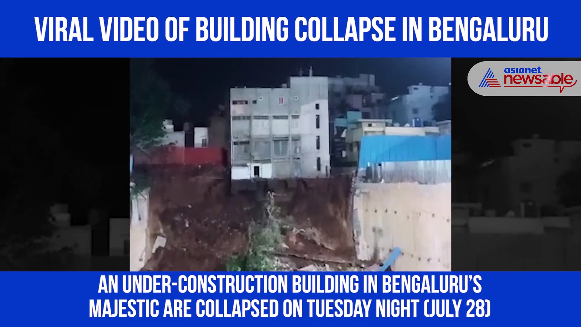 Bengaluru: Under-construction multi-storey building collapses; video goes viral