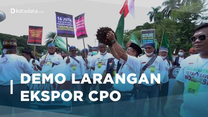 Tuntut Hentikan Ekspor CPO, Petani Banting Kelapa Sawit | Katadata Indonesia