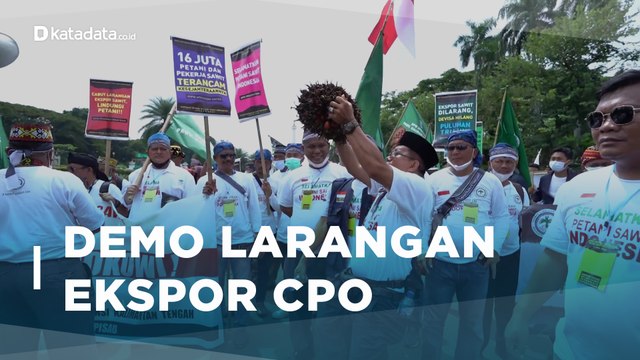 Tuntut Hentikan Ekspor CPO, Petani Banting Kelapa Sawit | Katadata Indonesia
