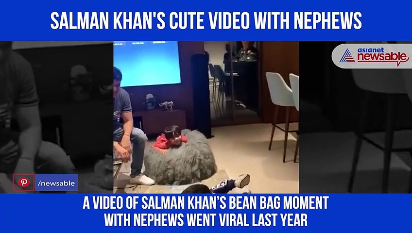 Throwback video: Salman Khan’s bean bag moment with nephews Ahil, Yohan