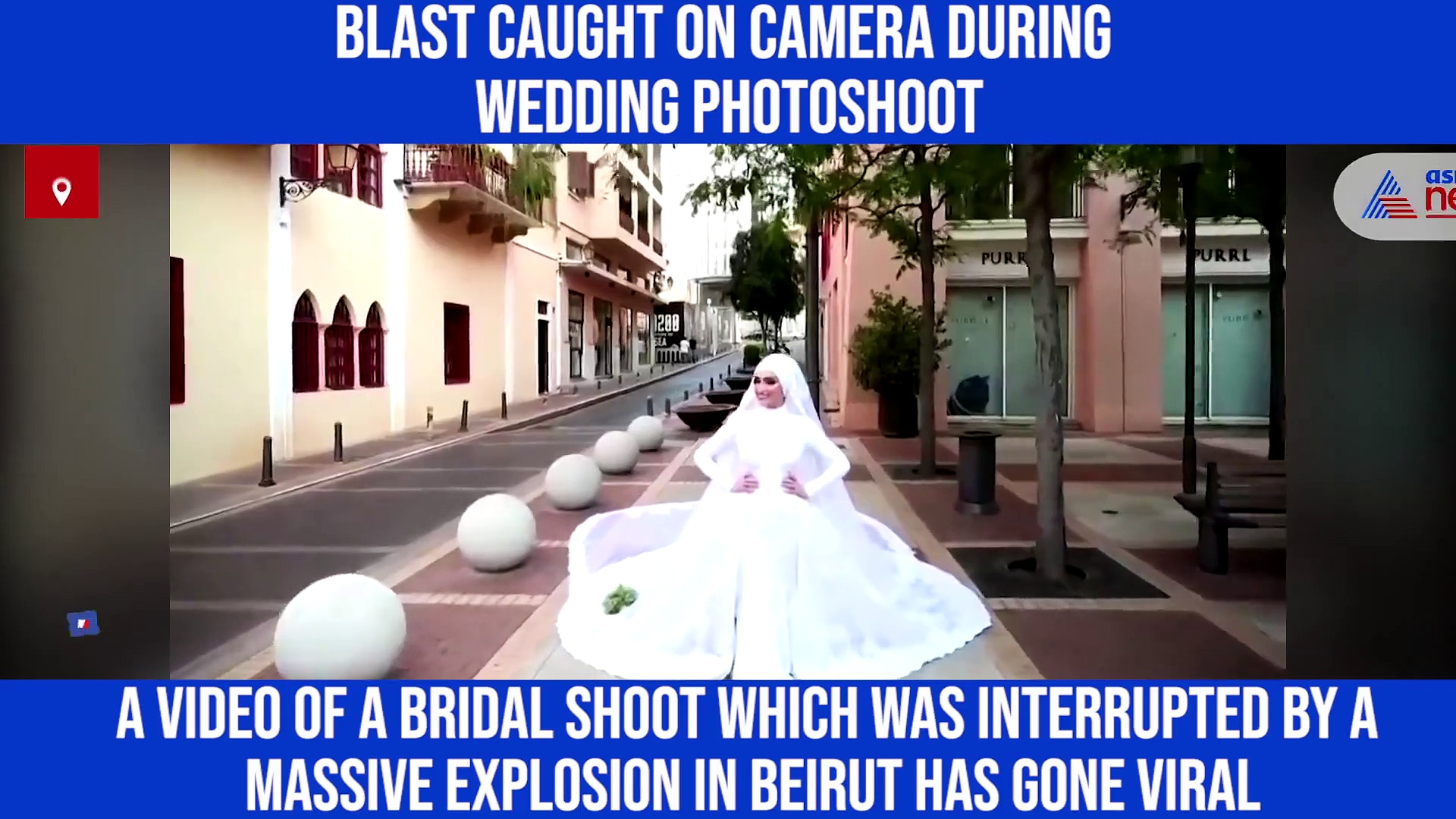 Watch: Wedding photoshoot captures Beirut blast; bride runs for life