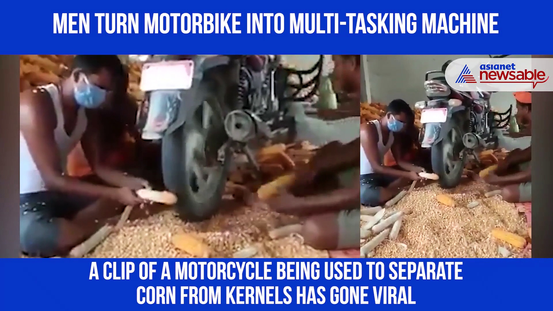 Motorcycle used for separating corn from kernel; viral video impresses businessman Anand Mahindra