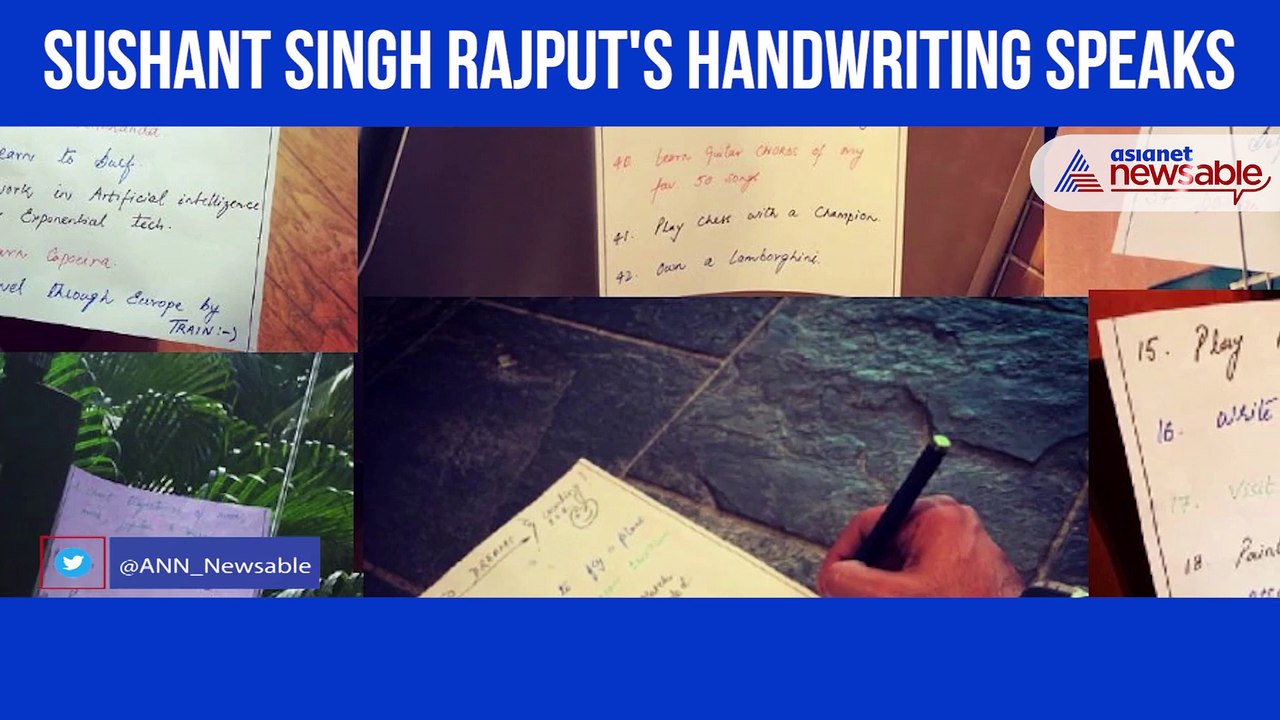 Handwriting expert Devanshu Ballabh analyses Sushant Singh Rajput’s handwriting