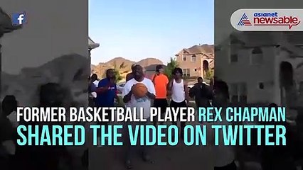 Blind man scores basket