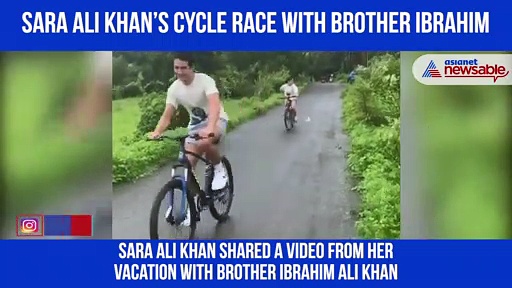 Watch: Sara Ali Khan, brother Ibrahim’s cycle race in rain; find out who won
