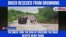 K'taka floods: Villagers rescue drowning biker, video goes viral