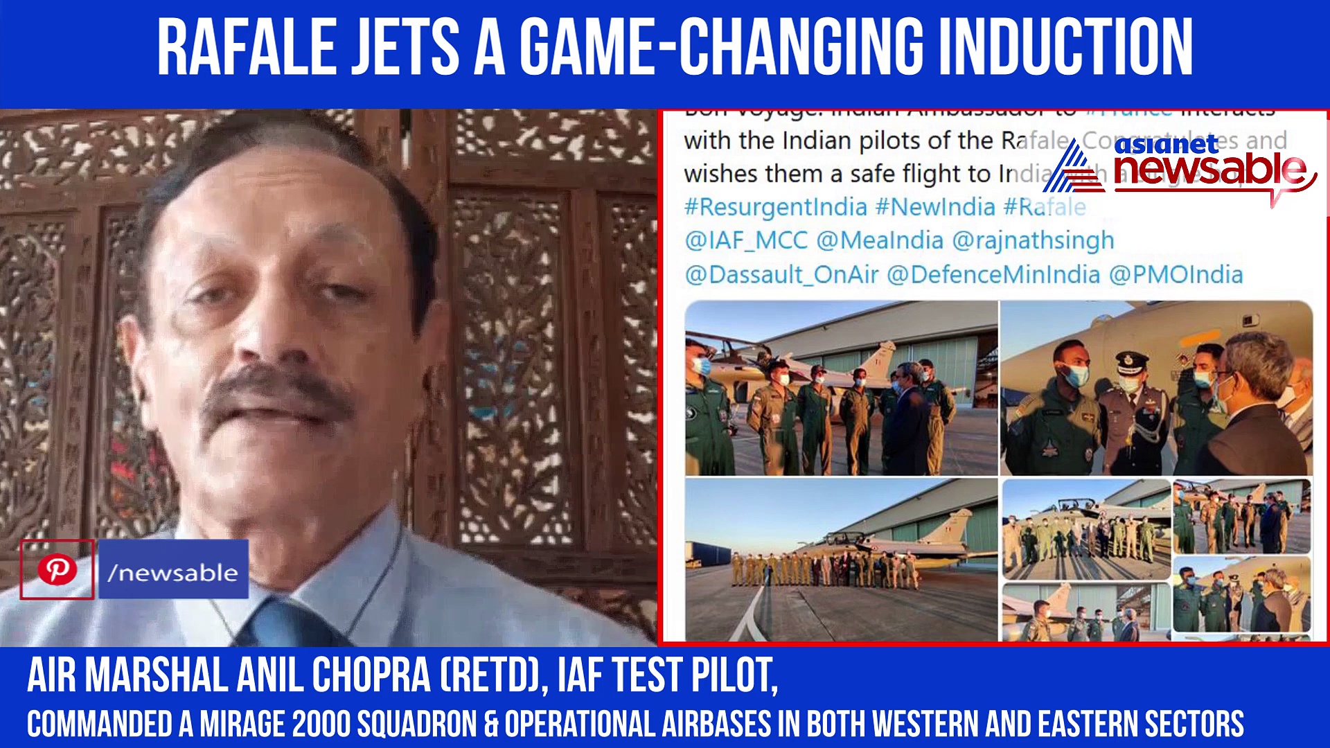 Rafale Fighter Jets A Game-Changer For IAF, Says Air Marshal Anil Chopra