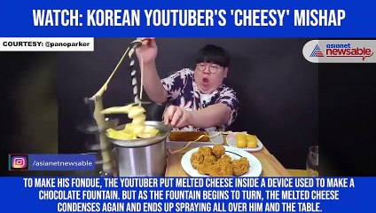 Watch: Korean YouTuber's 'cheesy' mishap