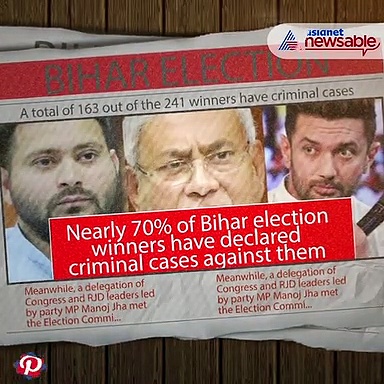 Nearly 70% Of Bihar Election Winners Have Criminal Cases