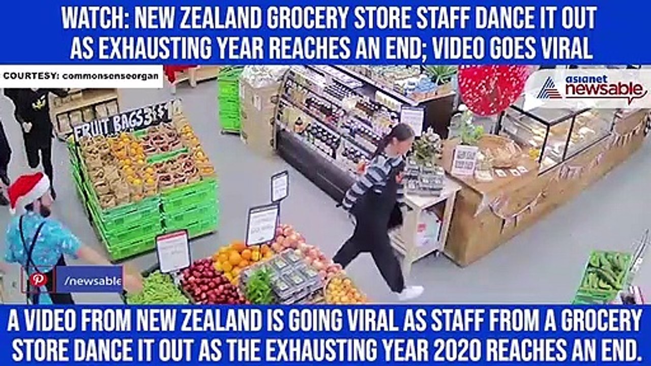 Watch New Zealand grocery store staff dance it out as exhausting year