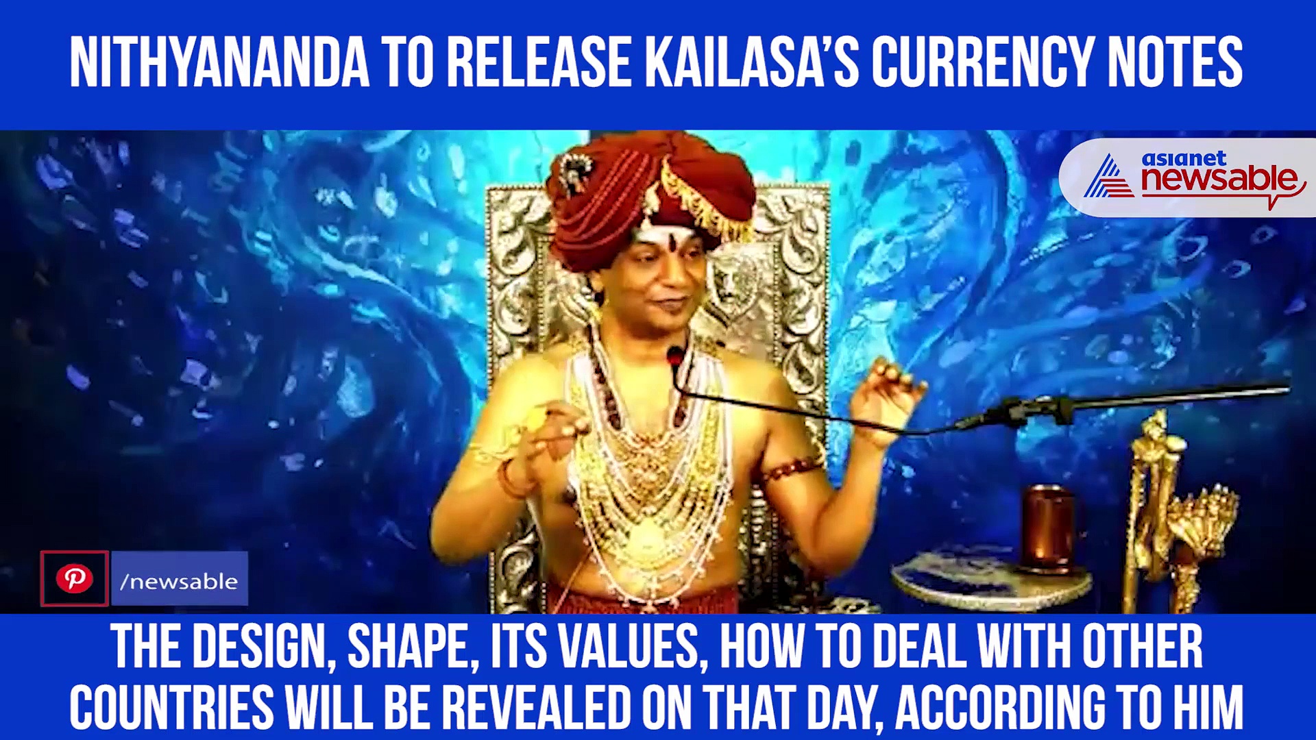 Ganesh Chaturthi: Controversial godman Nithyananda to unveil Kailasa’s new currency on festival day