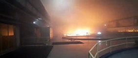 Telangana massive fire at hydroelectric power plant
