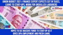 Union Budget 2021: Finance expert expects cut in taxes, loans to start-ups, work for unskilled labourers