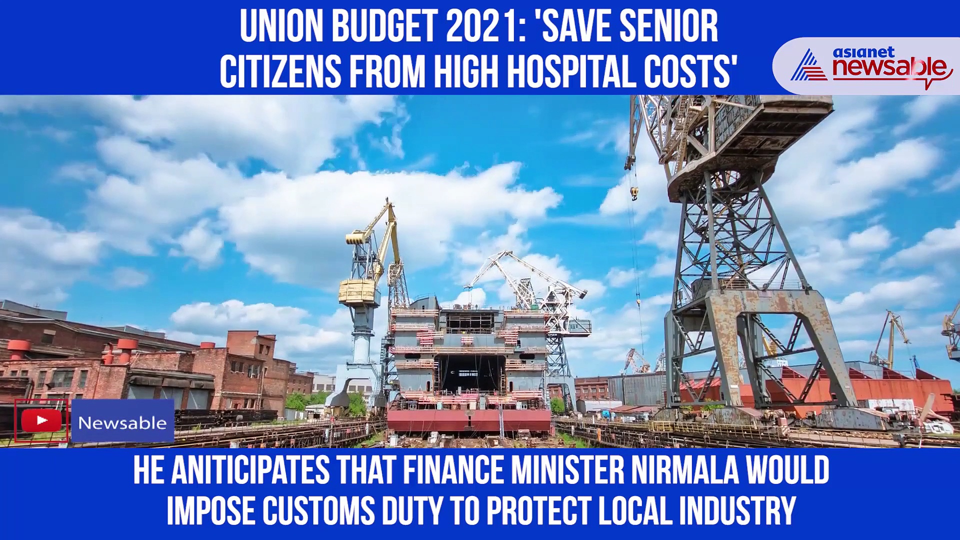 Union Budget 2021: 'Save senior citizens from high hospital costs'