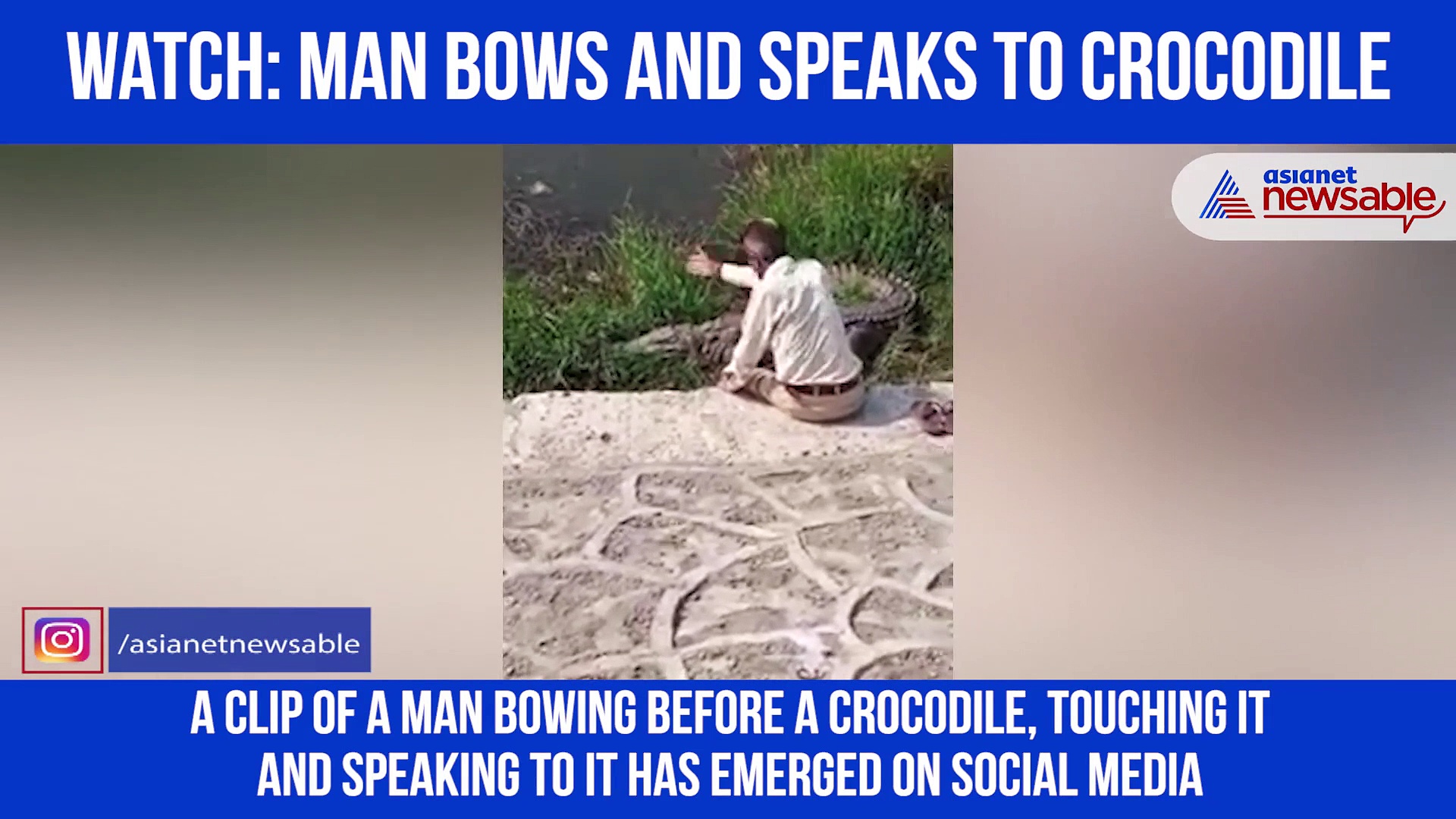 Viral video: Man speaks to crocodile by riverside