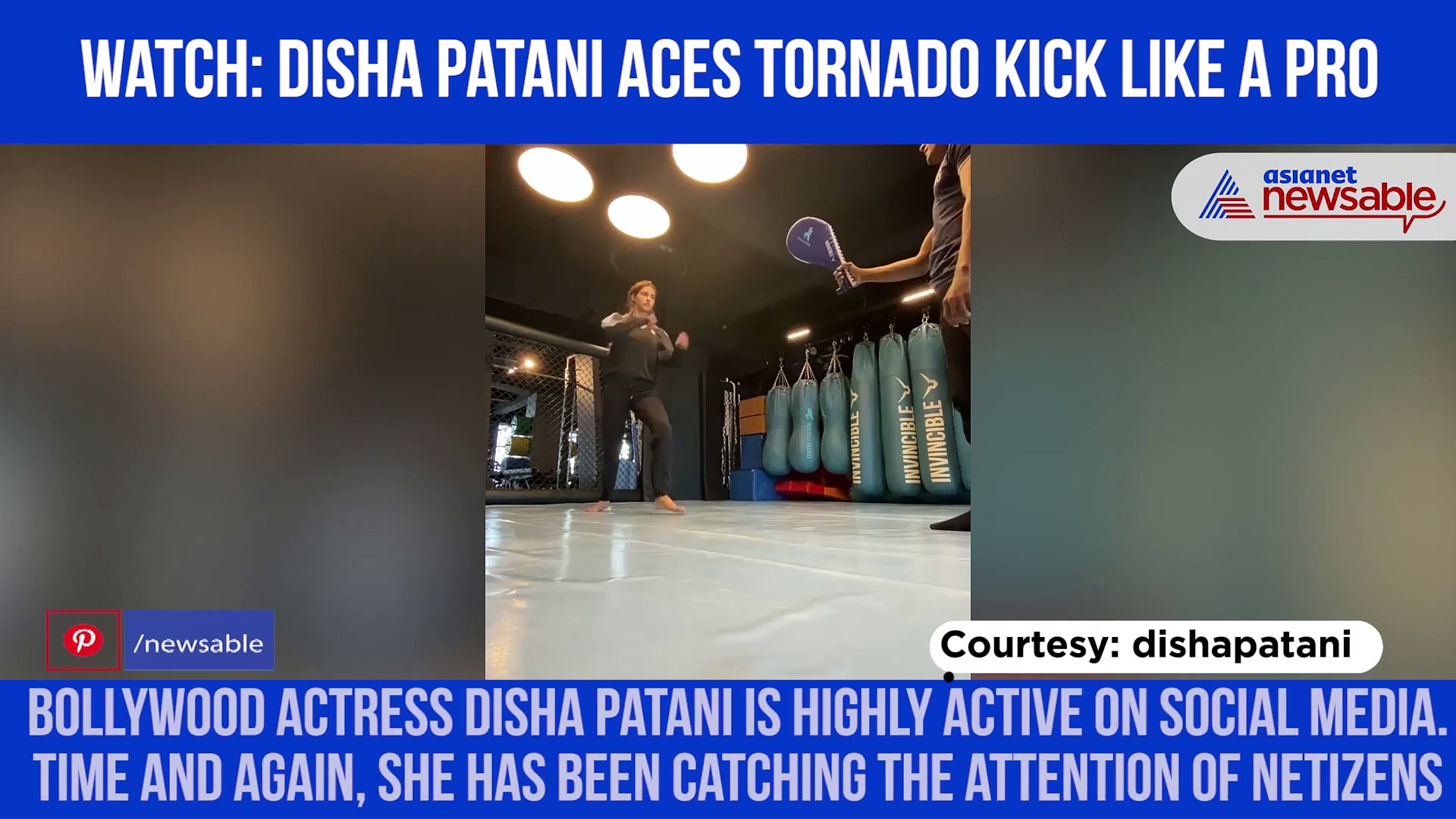 Watch: Disha Patani aces tornado kick like a pro