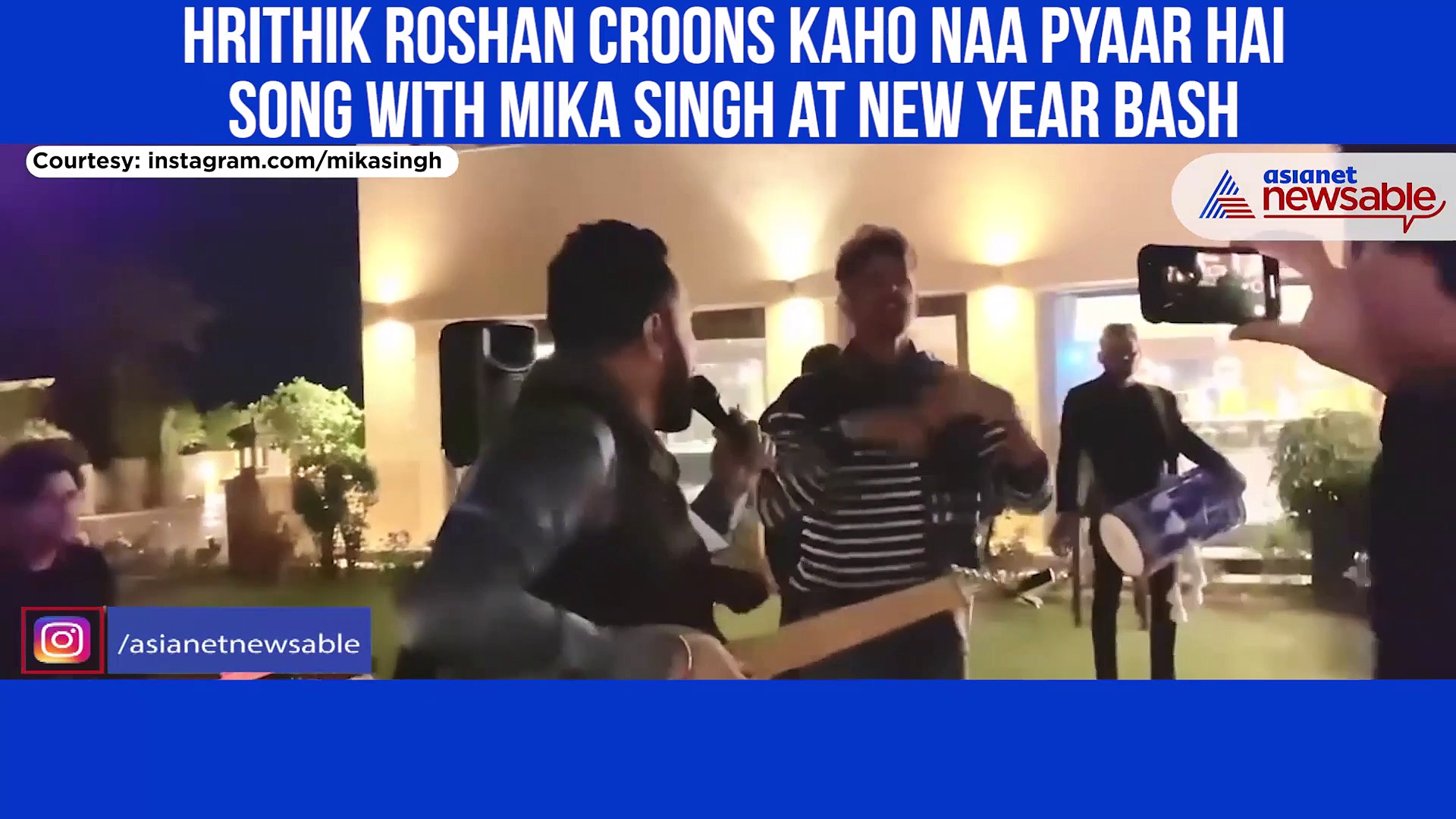Hrithik Roshan sings Ek Pal Ka Jeena with Mika Singh at New Year party: Check out