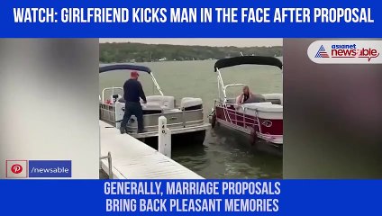 Girlfriend kicking a man New