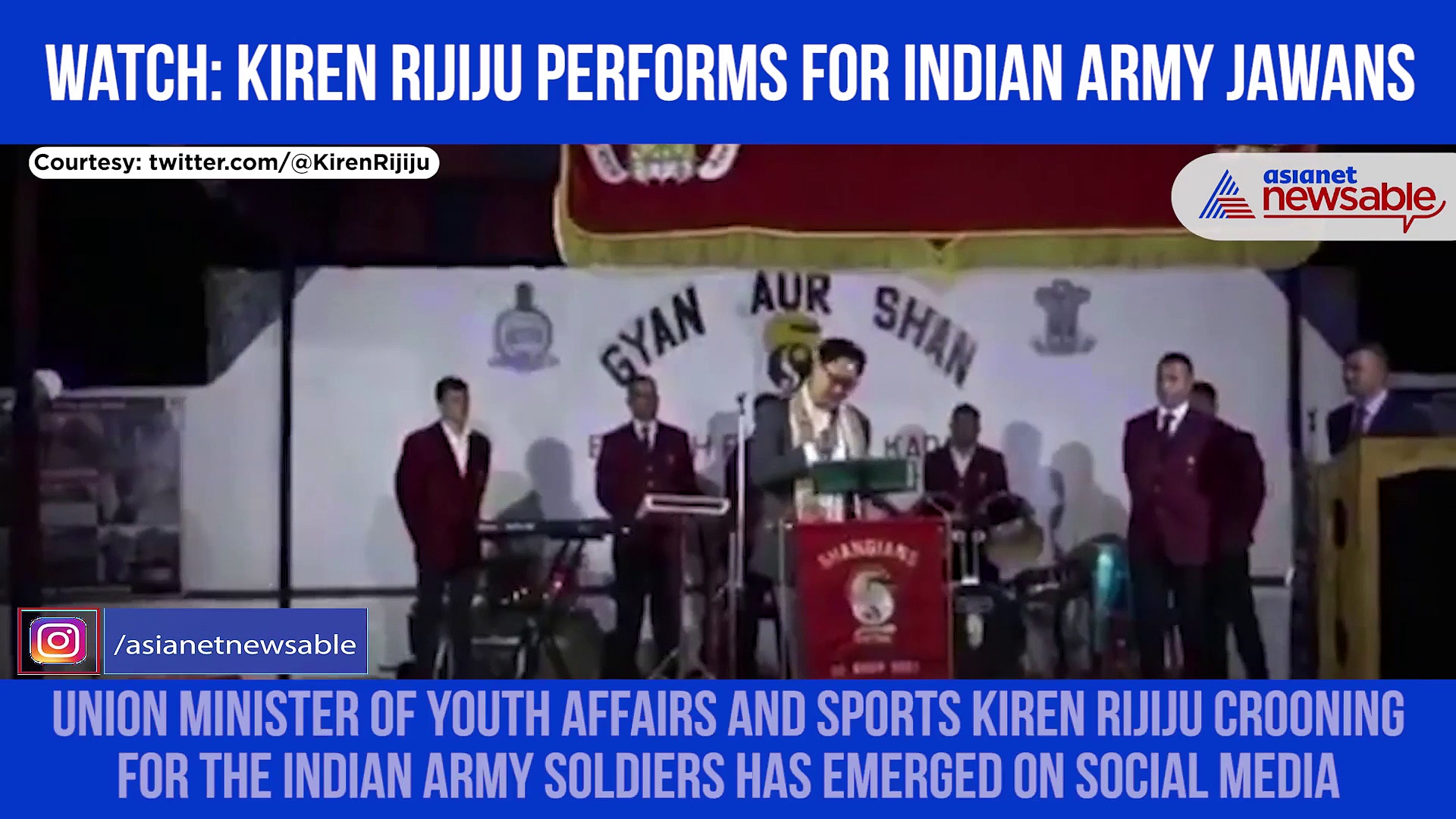 Union Minister Kiren Rijiju sang for Army jawans: Watch the video