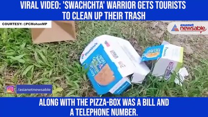 Viral video: 'Swachchta' warrior gets tourists to clean up their trash