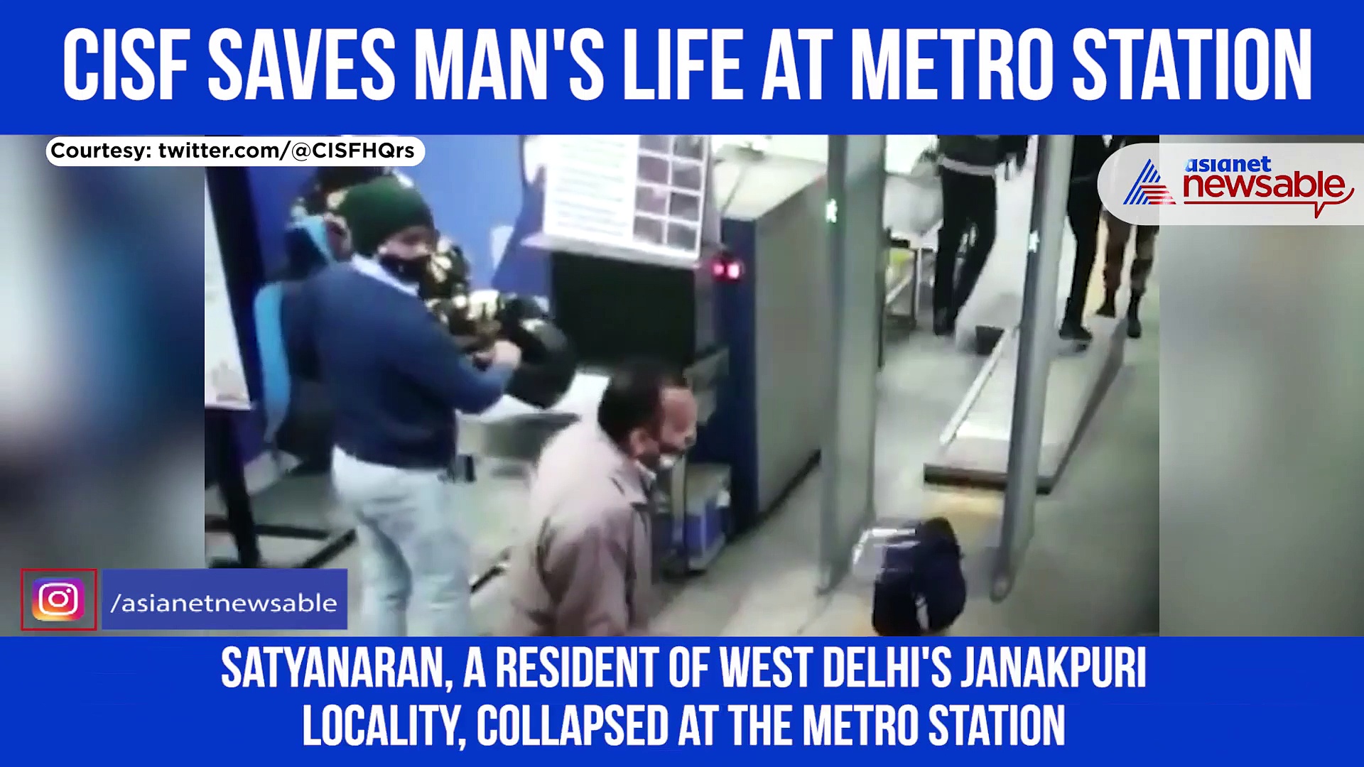 VIDEO: CISF personnel save man's life at Delhi Metro station