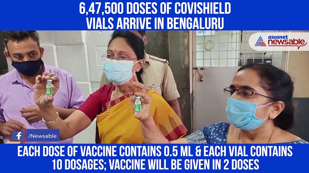 6,47,500 Doses Of Covishield Vials Arrive In Bengaluru
