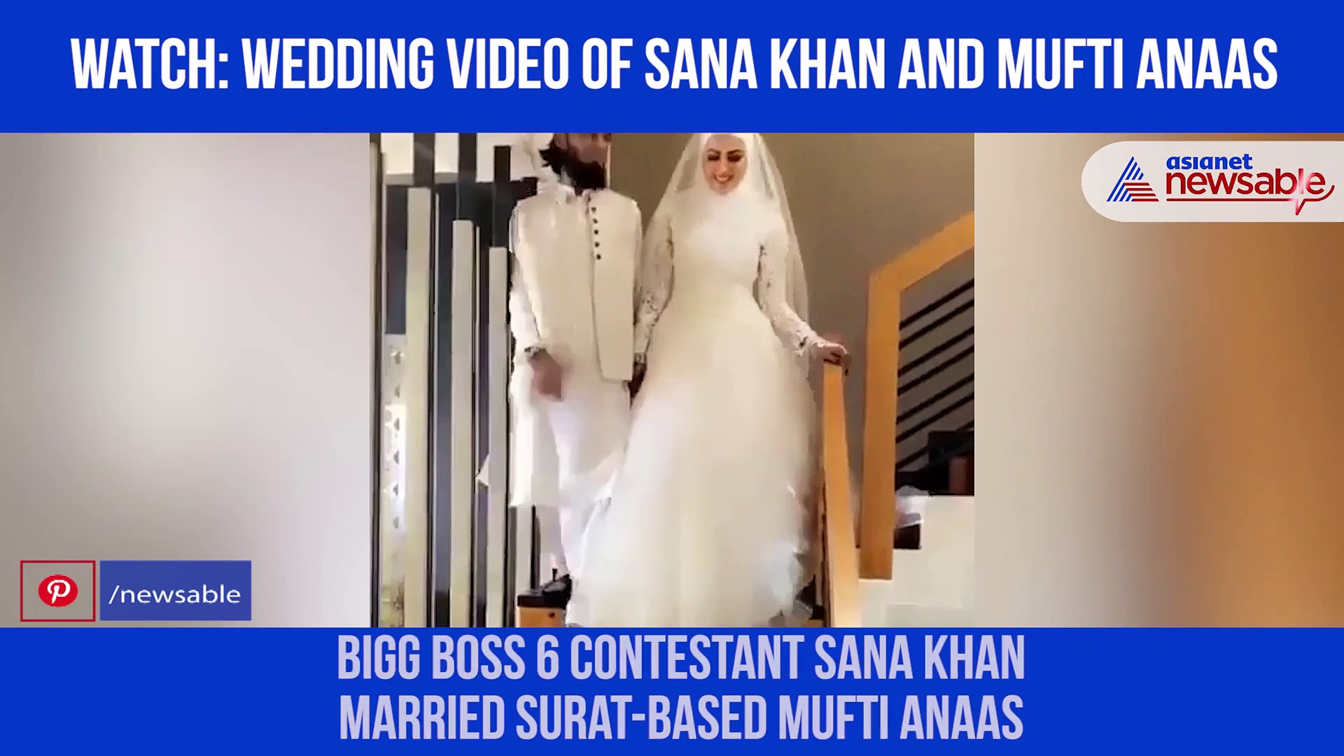 Former 'Bigg Boss' contestant Sana Khan ties knot with Surat-based Mufti Anaas