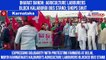 Bharat Bandh: Agriculture labourers block Kalaburgi bus stand; shops shut