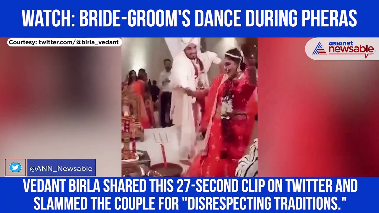 Bride-groom's dancing pheras at wedding stirs up the Internet; Watch Video