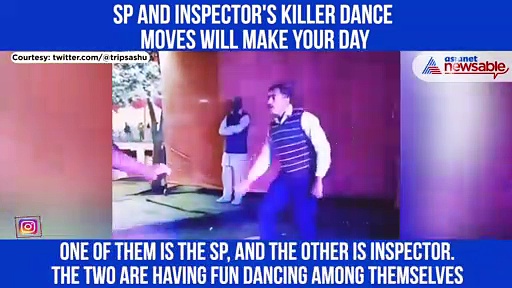 SP and Inspector dance on Haryanvi song; Watch hilarious viral video