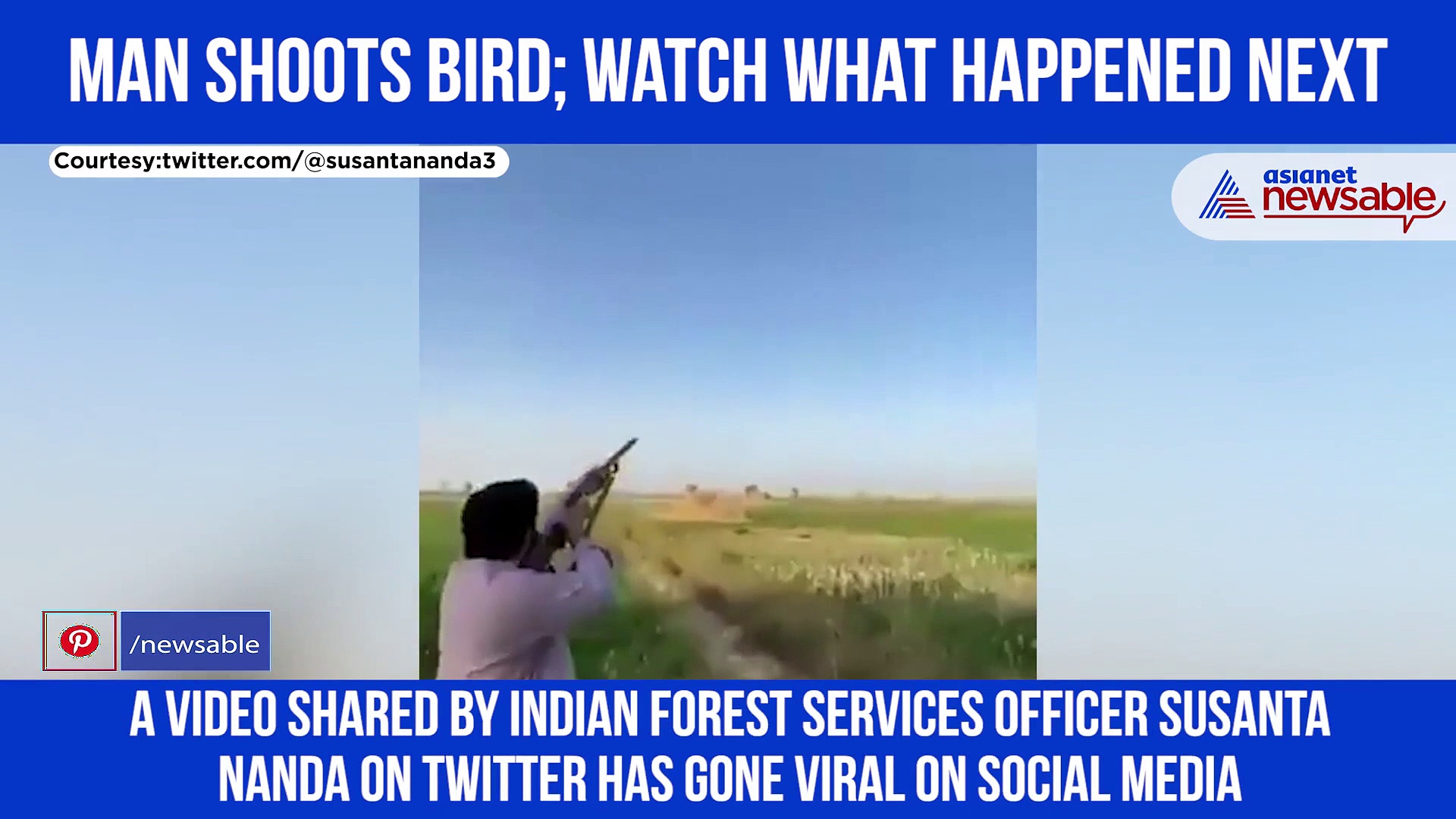Man shoots a bird, tastes the fruit of Karma; Watch video