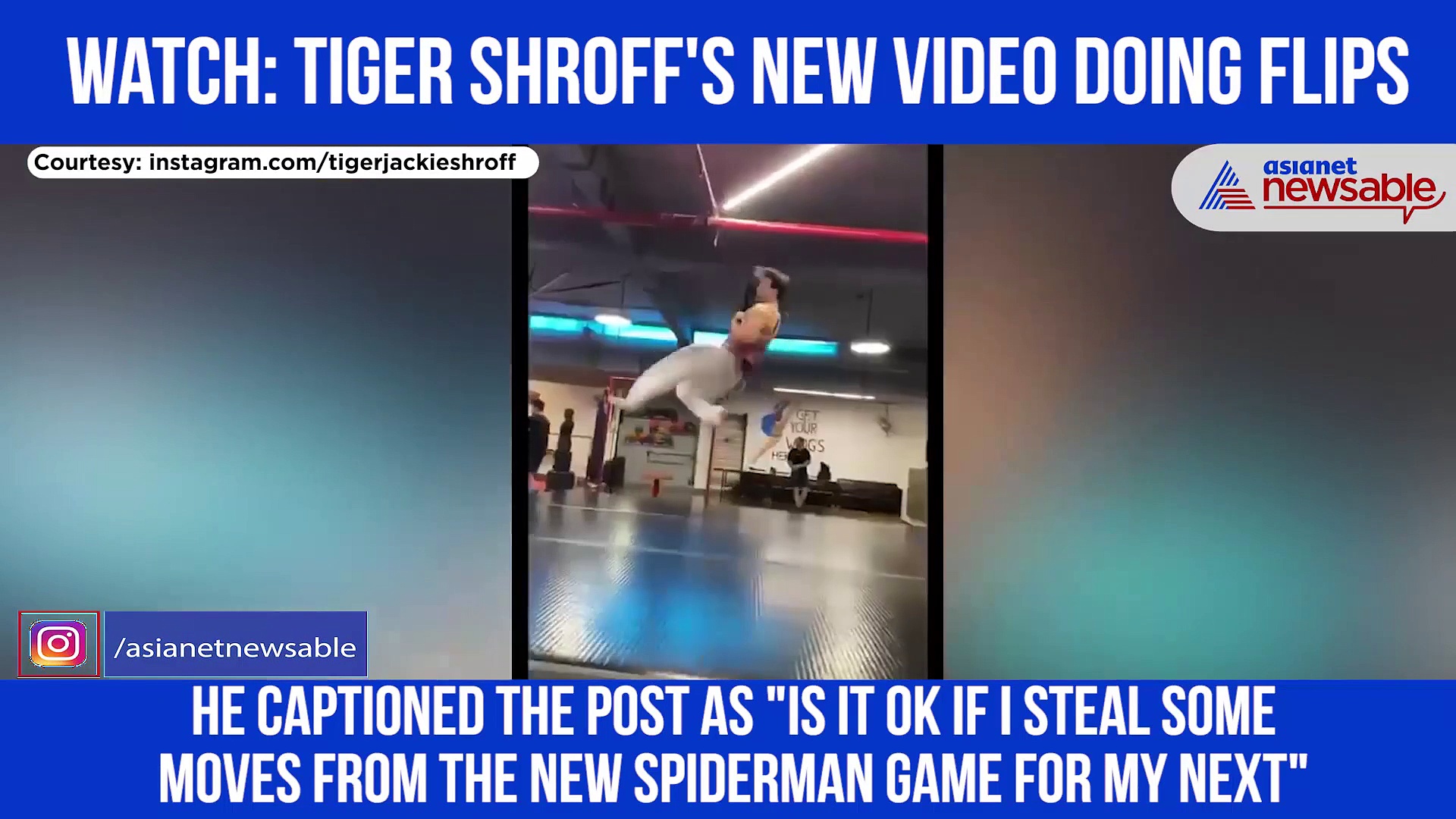 Tiger Shroff's video doing flips caught netizen's attention; Says, 'Head's spinning watching you'