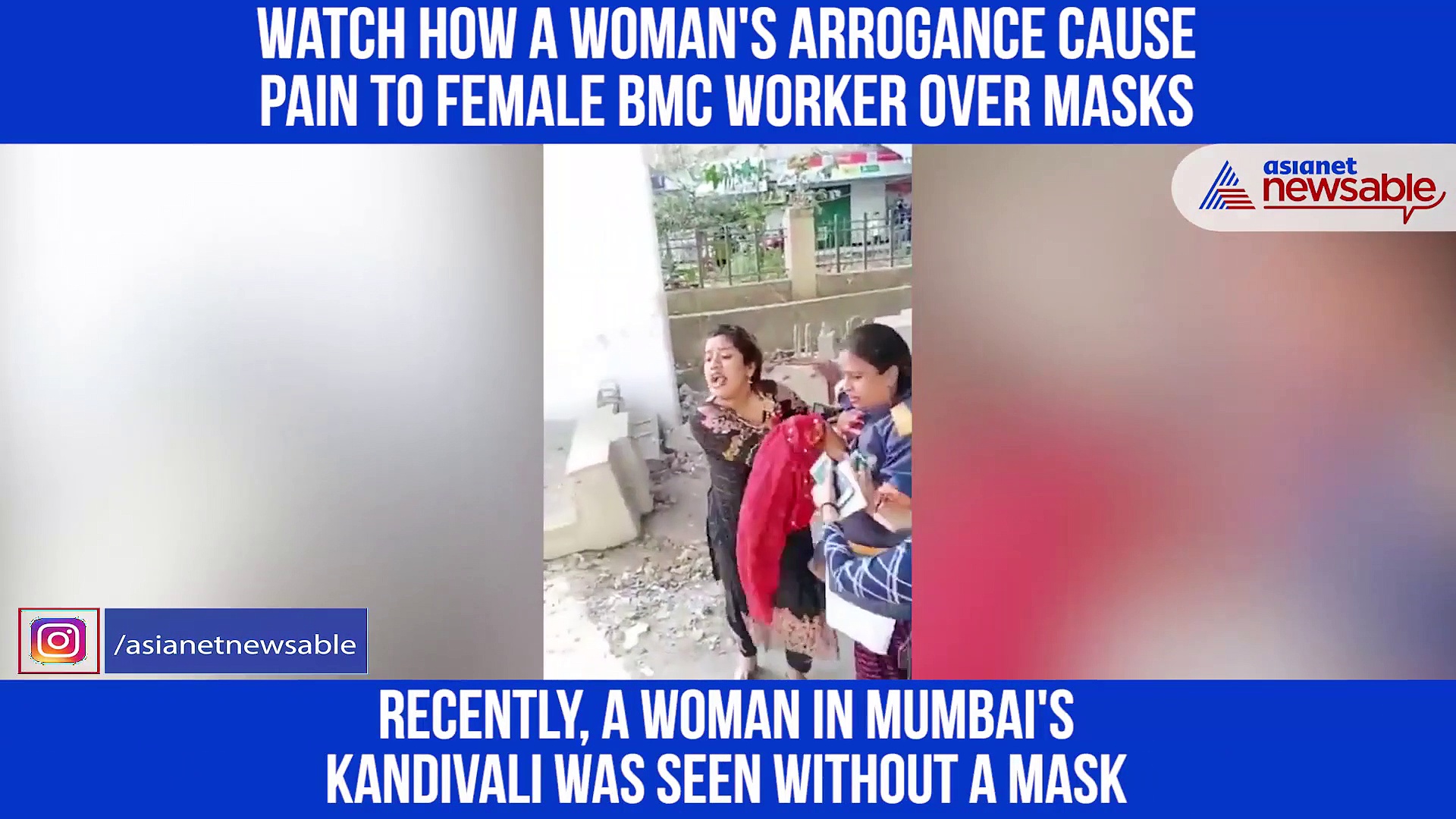 Woman thrashes female BMC worker over masks; Watch this ugly fight